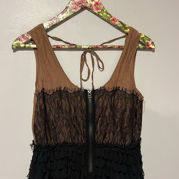 Y2K Miss me long flowey tank silk and lace blend small - Picture 3 of 5